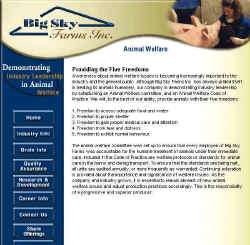 Please click here for Big Sky Farms Inc and Animal Welfare